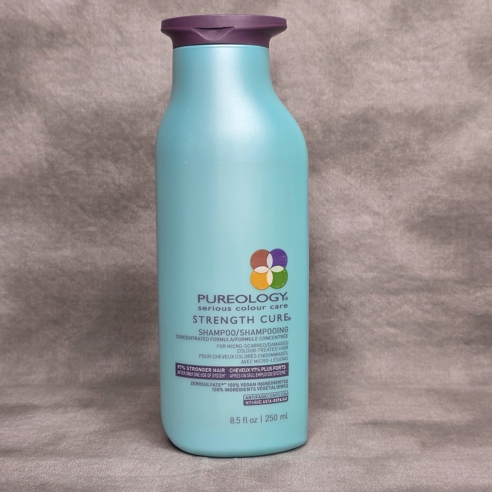 PUREOLOGY Strength Cure Shampoo for Damaged, Color Treated Hair 8.5 oz NEW